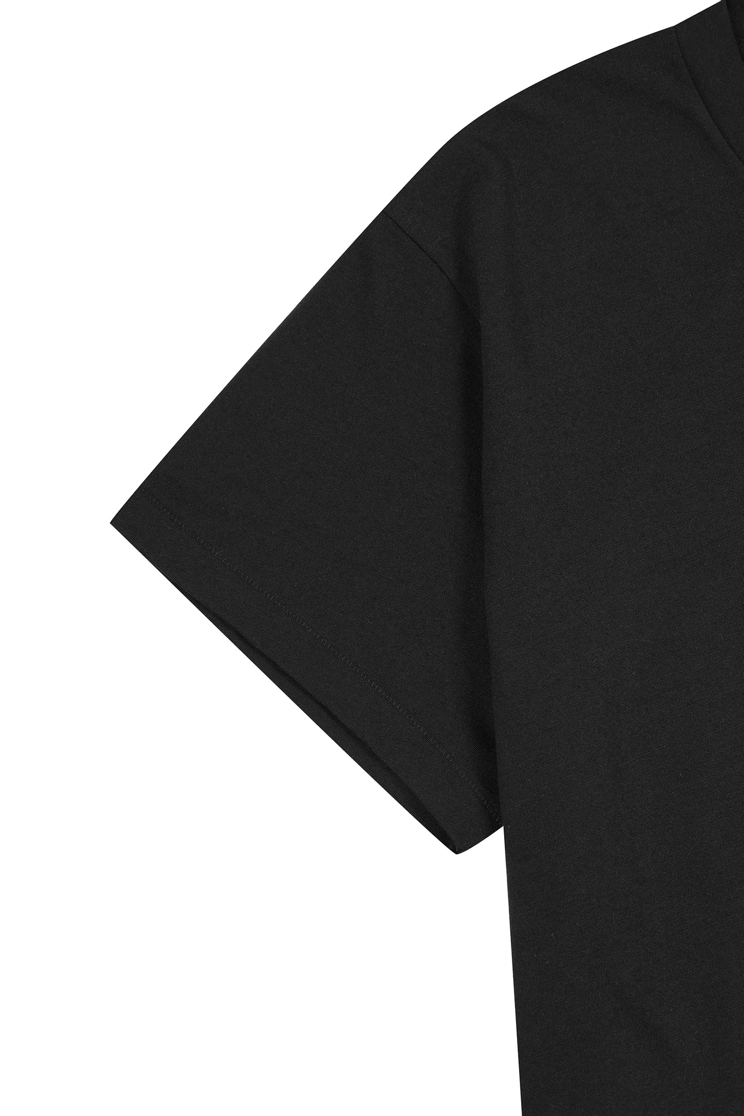 50CR–RELAXED MERINO WOOL T-SHIRT IN BLACK