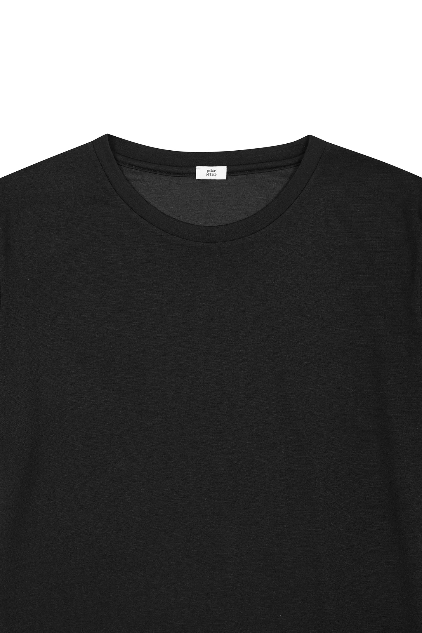 30CR–SHARP FITTED MODAL WOOL T-SHIRT IN BLACK