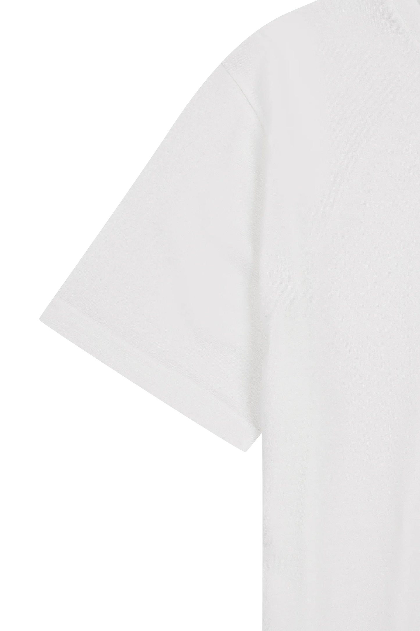 30CR–SHARP FITTED MERINO WOOL T-SHIRT IN OFF-WHITE
