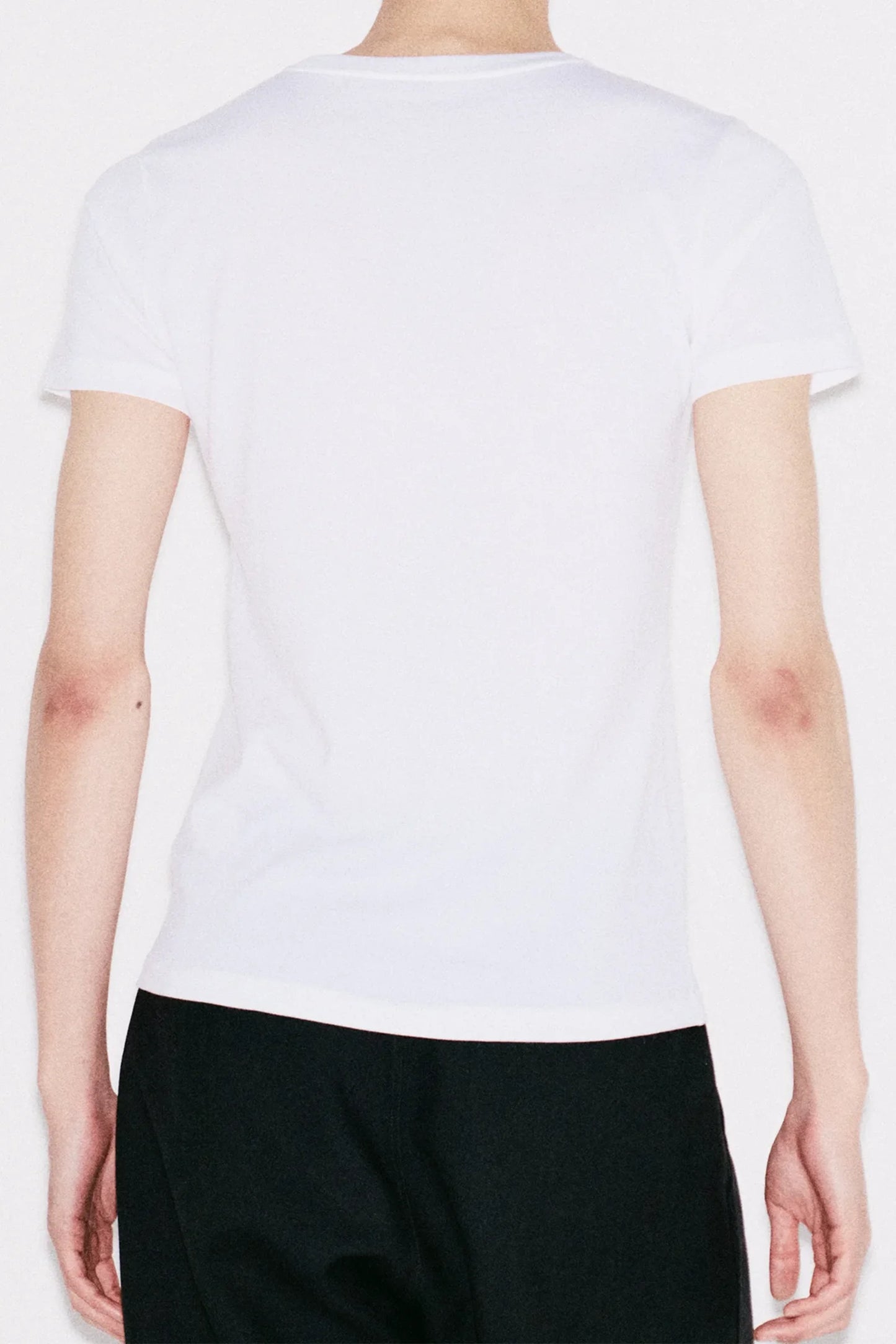 30CR–SHARP FITTED MERINO WOOL T-SHIRT IN OFF-WHITE