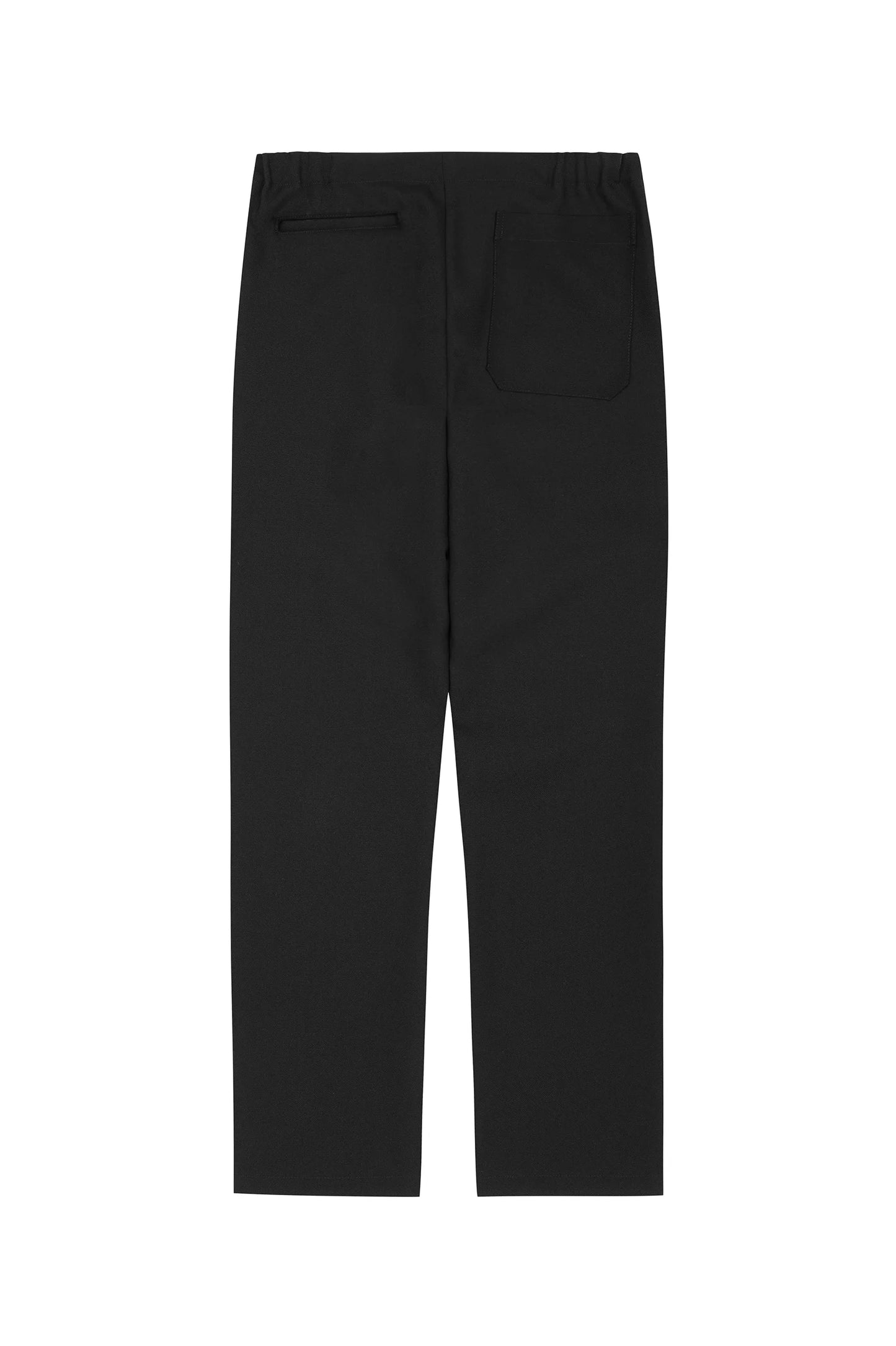 TP–STRUCTURED TAPERED WOOL CANVAS TROUSER IN BLACK