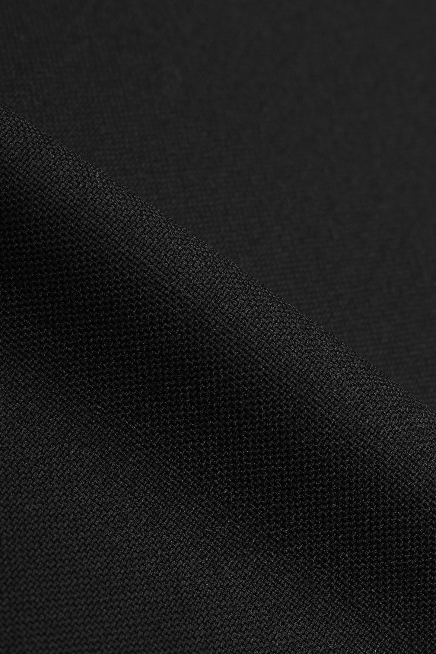 TP–STRUCTURED TAPERED WOOL CANVAS TROUSER IN BLACK