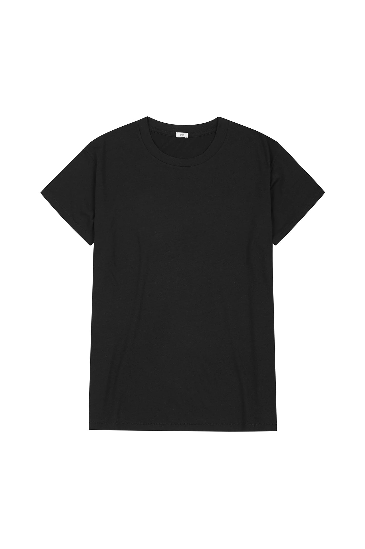 50CR–RELAXED MERINO WOOL T-SHIRT IN BLACK