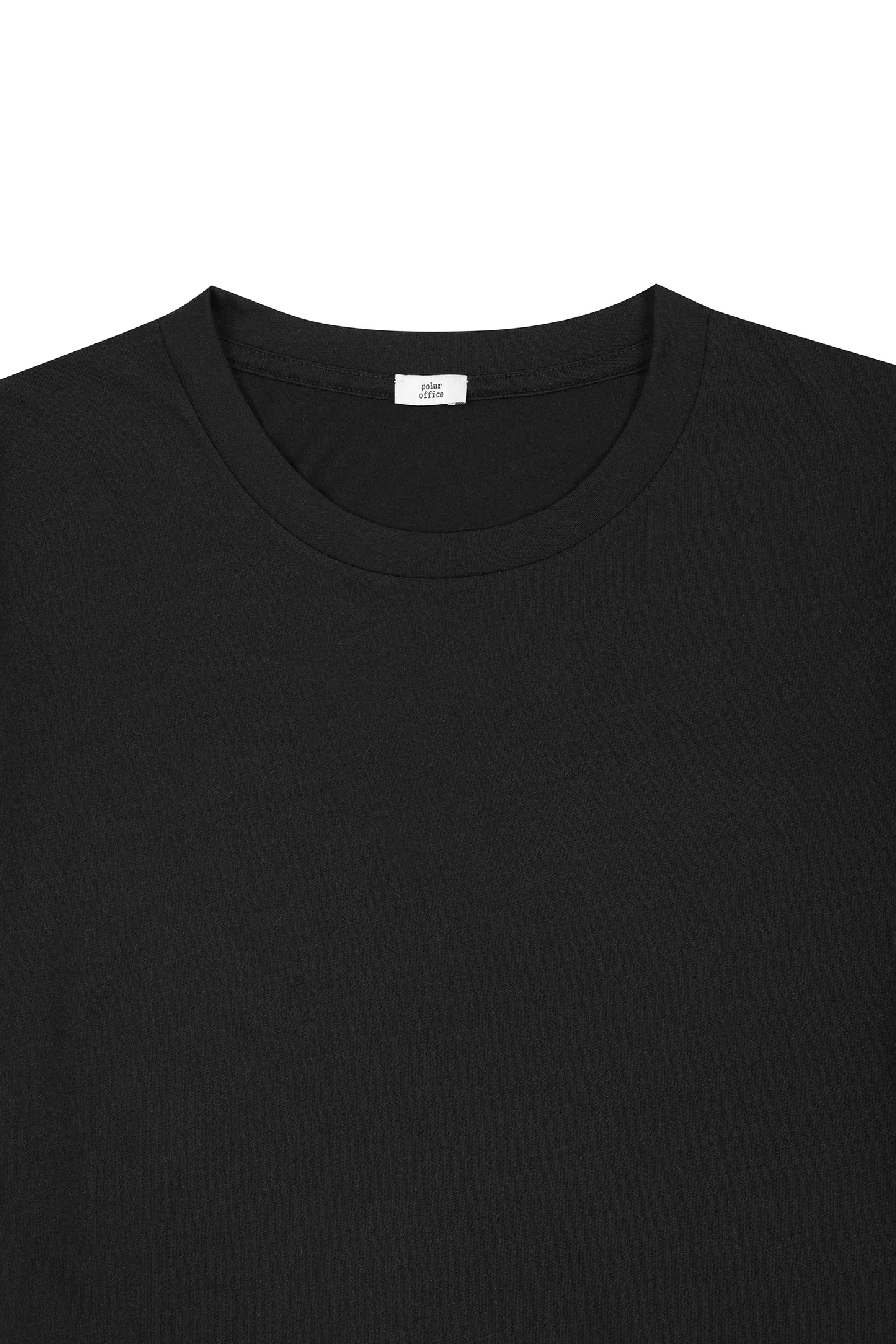 50CR–RELAXED MERINO WOOL T-SHIRT IN BLACK