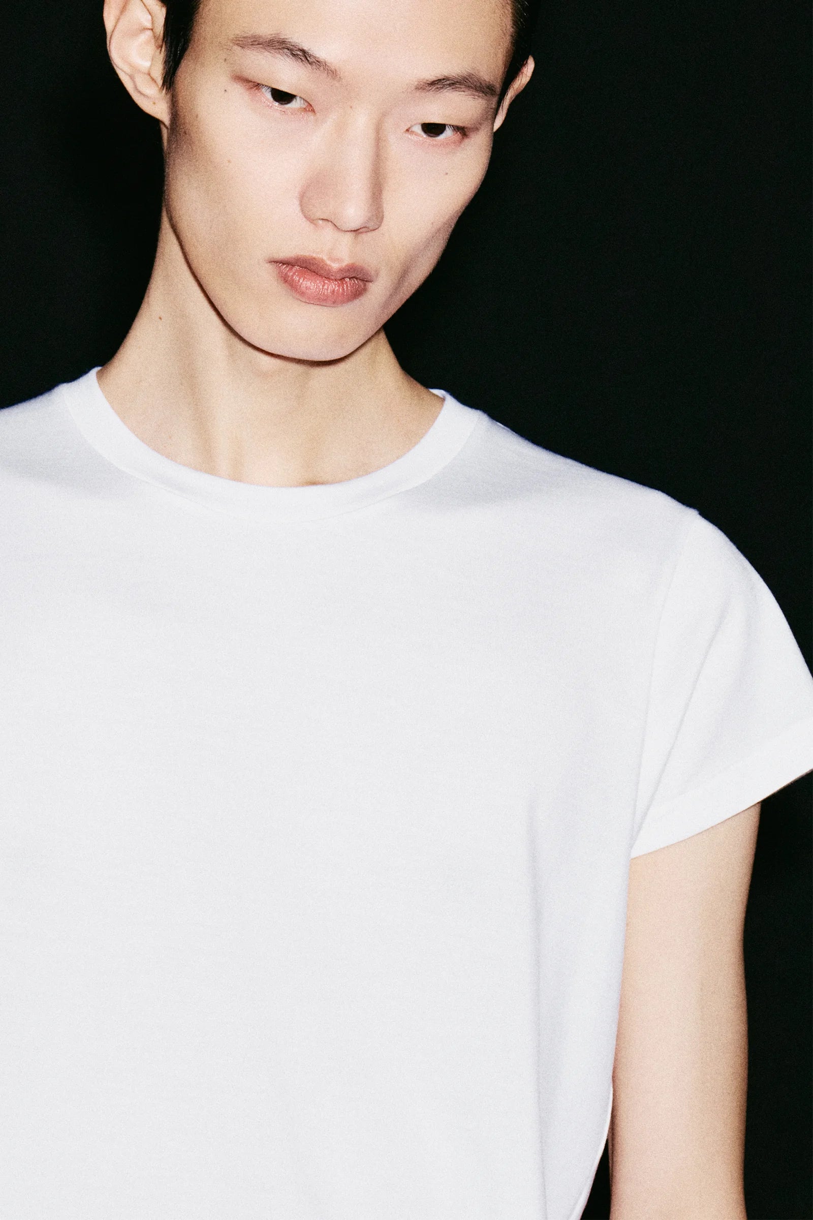 50CR–RELAXED MERINO WOOL T-SHIRT IN OFF-WHITE