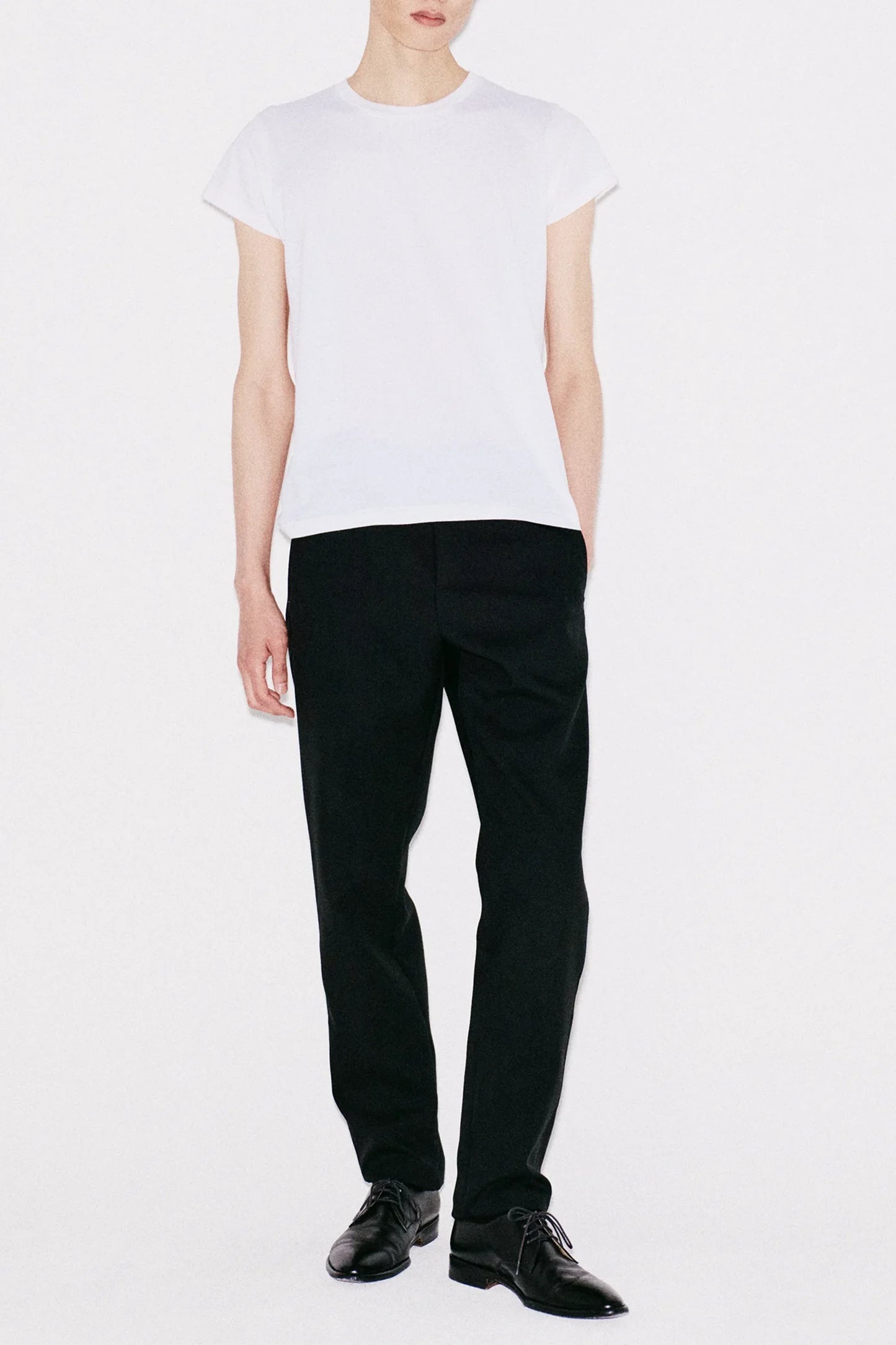 50CR–RELAXED MERINO WOOL T-SHIRT IN OFF-WHITE