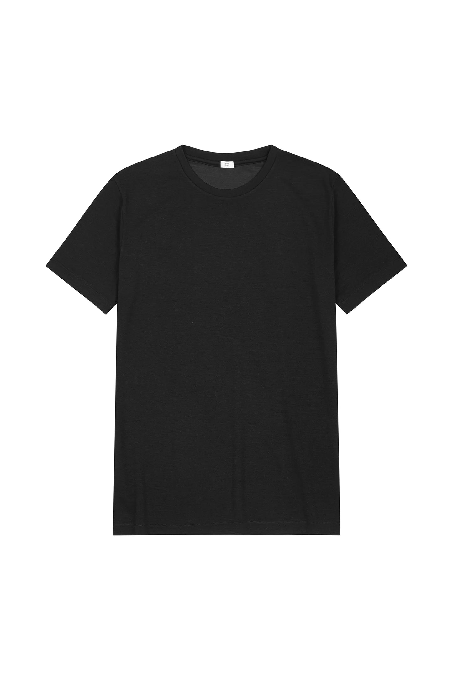 30CR–SHARP FITTED MODAL WOOL T-SHIRT IN BLACK