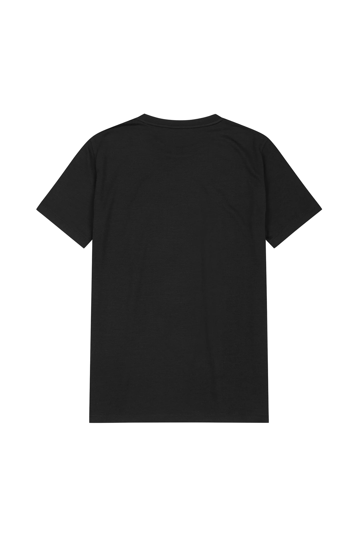 30CR–SHARP FITTED MODAL WOOL T-SHIRT IN BLACK