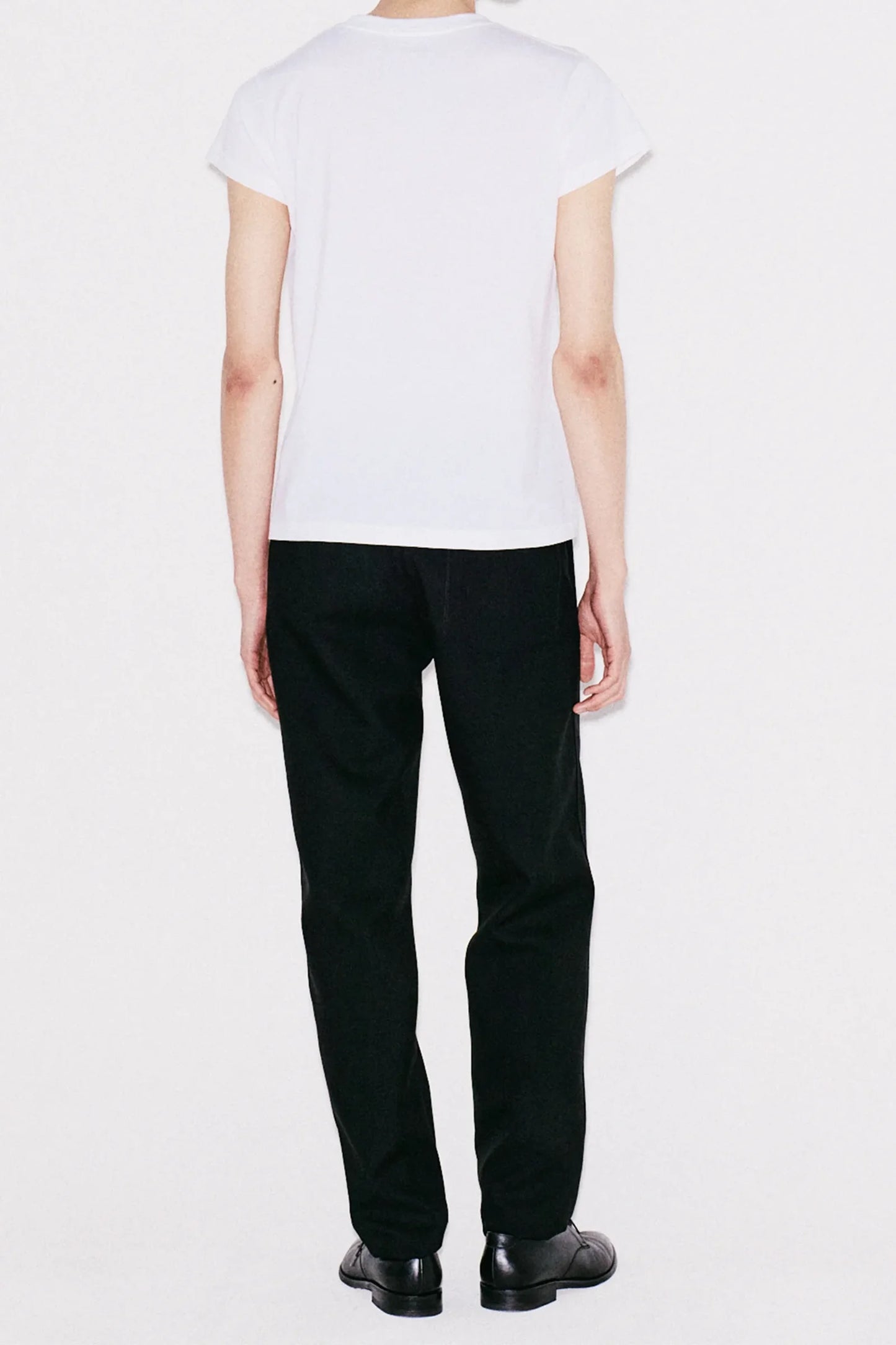 TP–STRUCTURED TAPERED WOOL CANVAS TROUSER IN BLACK